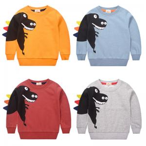 Children'S Sports Shirts Boys' Sweater Cotton Children'S Round Neck Long Sleeves