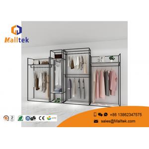 Floor Standing Garment Display Racks Durable Steel Garment Hanging Rack