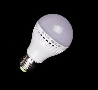 E27 5W led plastic bulb built-in aluminum radiator high light efficiency