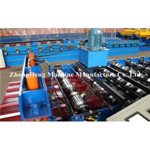 China Colorfull Metal Roofing Sheet Roll Forming Machine With Double Cylinda And Panasonic Control System supplier