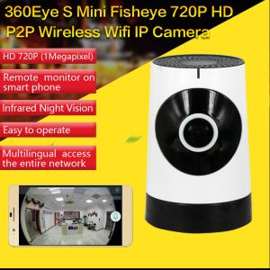 China EC5 720P Fisheye Panorama WIFI P2P IP Camera IR Night Vision CCTV DVR Wireless Remote Surveillance on iOS/Android App supplier