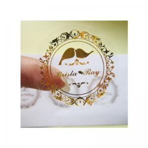 Self Adhesive Seal Sticker Label Transparent Logo Gold Foil Stickers