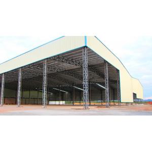 Light Span Steel Structures Warehouse / Truss Roof Metal Storage Buildings