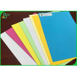 China Large Format Colored Origami Cardboard 180gsm Yellow / Blue Manila Paper Sheets supplier