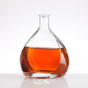China Custom Branding Hot Stamping Brandy Glass Bottles with Customizable Sealing Type supplier