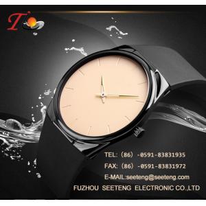 Silicone strap  with alloy case and color customized dial watch silicone watch