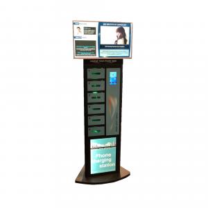 Fast Charge Cell Phone Charging Stations For Airport , RFID Operated Glass Door Locker