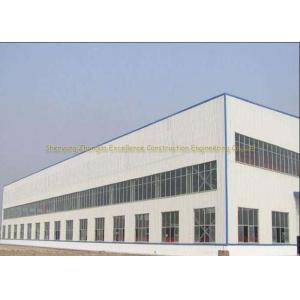 China Clear Span Peb Industrial Shed , Steel Portal Frame Warehouse Buildings supplier