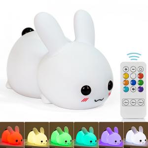 Rechargeable Rabbit Silicone Night Light Lamp Multipurpose Durable