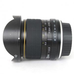 8mm F3.5 6 Blades HD Fisheye Camera Lens For Nikon Manual Focus Black Color