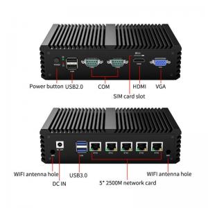 China N5105 Quad Core Pfsense Mini Pc 5 × 2.5G NICs AES NI For Network Security supplier