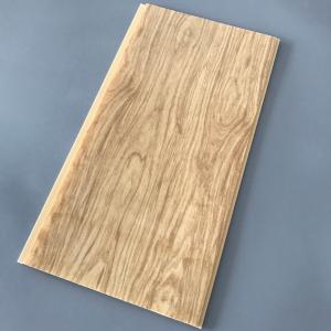 China Yellow Wood Pvc Panel For Ceiling Decorative 25cm Width OEM / ODM Available wholesale