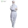 China Cleanroom ESD anti-static coverall connect with hood and shoes cover white color dust-free wholesale