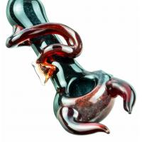 China 4inch Glass Hand Pipes Weeding Water Smoking Herb Dugout Tobacco Hand Spoon Pipes on sale