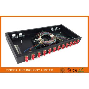China Pre-assembly 24 Port 24 Fibers FC ODF Patch Panel 1U Rack Cabinet Enclosure on sale
