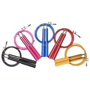 China Wholesale Custom Logo Training Fintness Accessories Aluminum Jump Rope plastic jump rope supplier