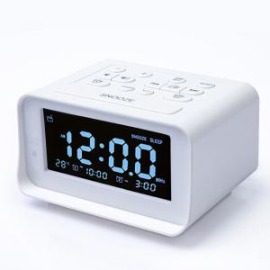 Telescopic Antenna LED Alarm Clock Radio ABS Plastic Material For Indoor