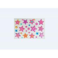 China Removable Childrens Star Shaped Stickers With Bule Jewelry Decor 70 X 170mm on sale