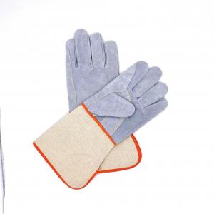 Glass Fibre Welder Leather Heat Resistant Safety Gloves Anti Slip 212F 100C