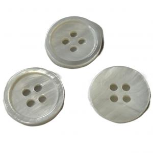 Pearl White 4 Holes Natural Material Buttons 24L For Knitting Sewing Handiwork