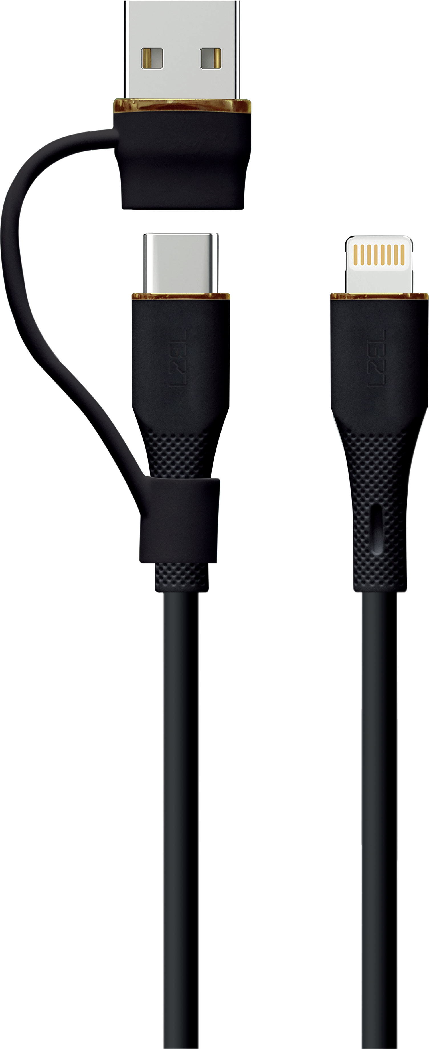 China 2025 3-in-1 Fast Charging Cable 1m USB A to USB C Lightning Durable Silicone Cord for iPhone 15/Pro/Android/Samsung/Pixel on sale