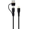 China 2025 3-in-1 Fast Charging Cable 1m USB A to USB C Lightning Durable Silicone Cord for iPhone 15/Pro/Android/Samsung/Pixel wholesale