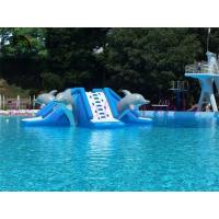 China Commercial 0.9mm PVC Tarpaulin Inflatable Big Air Slide Dolphin Toy For Water Park on sale