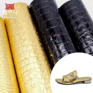 China Highlight crocodile Pvc Synthetic Leather Animal Pattern Shoes Bags and Boxs Cheap Price Faux Leather Fabric wholesale