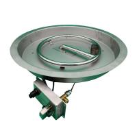 China Round 20lb Fire Pit Pan Insert 65000 BTU Propane Pan Burner  Kit on sale