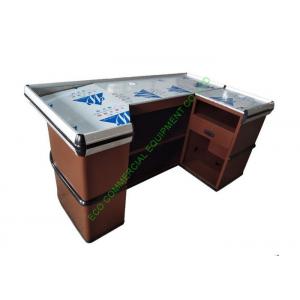 Boutiques Cash Register Checkout Counter / Metallic Cash Wrap Counter For Shop