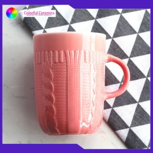 China ceramic coffee mug set embossed sweater ceramic mugs coffee mug red cups кружка для кофе купить wholesale