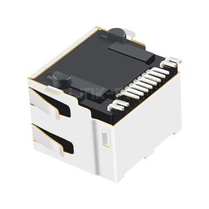 LPJES1013AGNL 1 ポート SMT RJ45 モジュラルのジャック 組み込み磁石なし タブアップ イエロー/グリーン LED