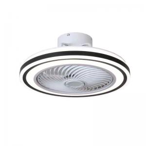 Low Profile Flush Mount Bladeless Ceiling Fan With Light Remote Control