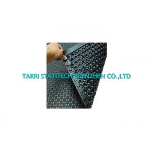 China Recycled Black Conductive Anti Static Mat Anti Fatigue Floor Mats Black With Dome Dots supplier