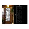 China Glass Lowes Wrought Iron Entry Doors And Glass Agon Filled 22*64 inch Durable wholesale