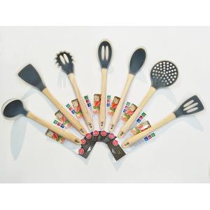 China Silicone Kitchen Utensil Set Spaghetti Server Soup Ladle Slotted Spoon Slotted Turner skimmer turner spoon supplier
