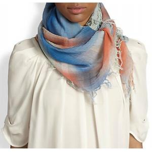 Lady fashion scarf faded plaid-print scarf