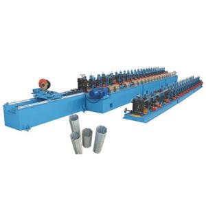 40mm 60mm 70mm Roller Shutter Door Octagon Tube Roll Forming Machine With Fly Saw Cutting