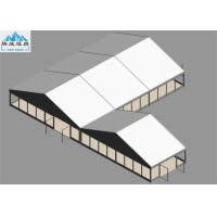 China 10x15m / 10x5m Outdoor Warehouse Tent Wooden Floor White PVC Cover For Trade Reception European Style on sale