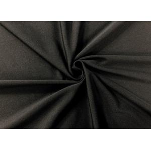 220GSM Bathing Suit Material / Stretch 84% Black Polyester Fabric For Swimsuit