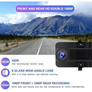 Wifi 4K 10.88 Inch AHD 1080P Dual Camera Car DVR Rearview Mirror
