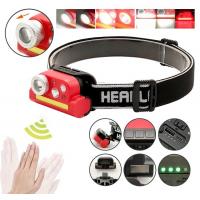 China Plastic Battery COB LED Head Lamp Rechargeable With Gesture Wave Sensor on sale
