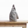 Custom Large Shoulder Tote Bag Purse Simple Unisex Large Capacity Grey Color