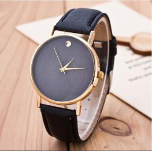 China Custom Simple Design Geneva Fashion PU Leather Watch Strap Ladies watches supplier