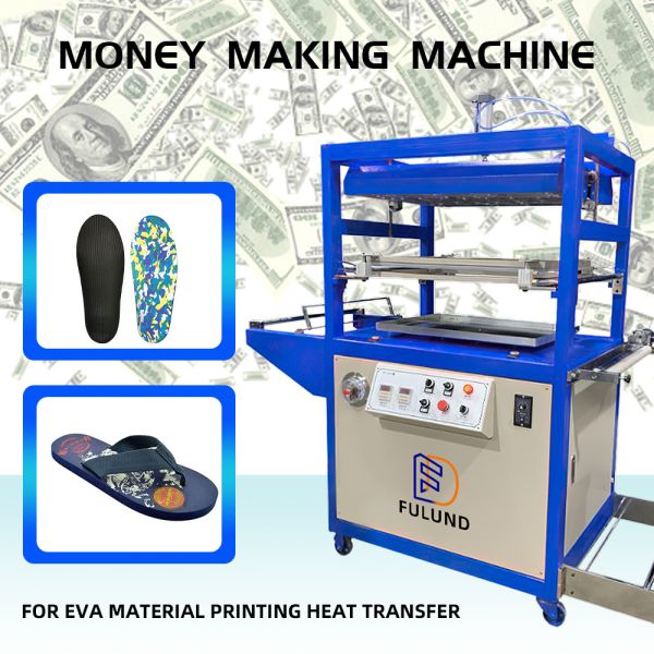 China Supply 3D Vacuum Heat Transfer Machine with PLC system For Slippers/ Sandals/ shoes