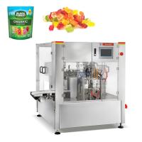 China PLC Premade Pouch Packing Machine Soft Sweets Gummy Bears Sugar Zipper Bag Rotary Doypack Packing Machinery on sale