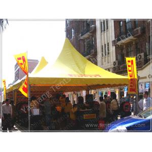 China Yellow Top Cover Fabric High Peak Tents High Performance 80 KM / H Wind Load supplier