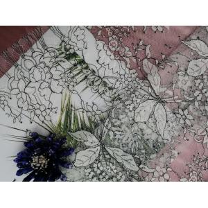 Tone - Tone White Black French Chantilly Floral Apparel Fabric
