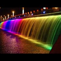 China Hotel Color Changing Modern Outdoor Waterfall Fountains on sale