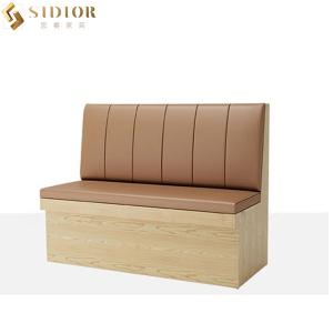 China Custom PU Leather Restaurant Booth 1m Length 2 Seater Sofa Chair supplier
